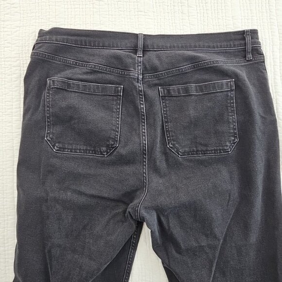 Gap '70s Flare High Rise Jeans Women's 18R 34x31 Black Stretch Denim EUC LN - Picture 11 of 15